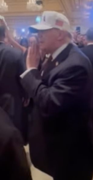 Photos and video of President Trump at Mar-a-Lago were posted just hours before he announced the strikes in Iran