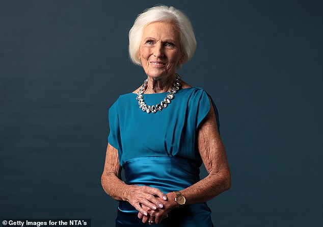 Dame Mary Berry (pictured) has revealed she's strict with her husband when it comes to gardening