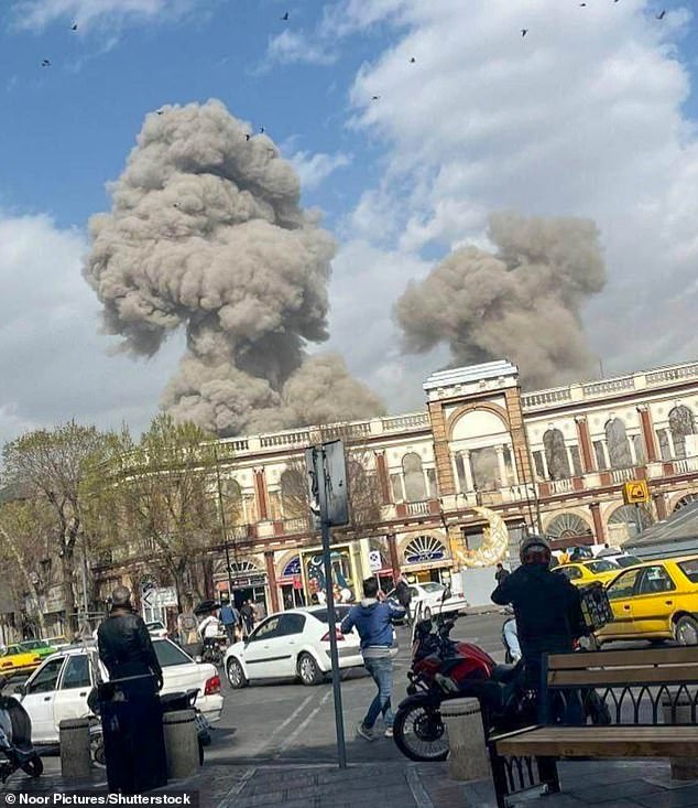 On Saturday, explosions were seen and heard across parts of the Iranian capital, with smoke rising above residential areas