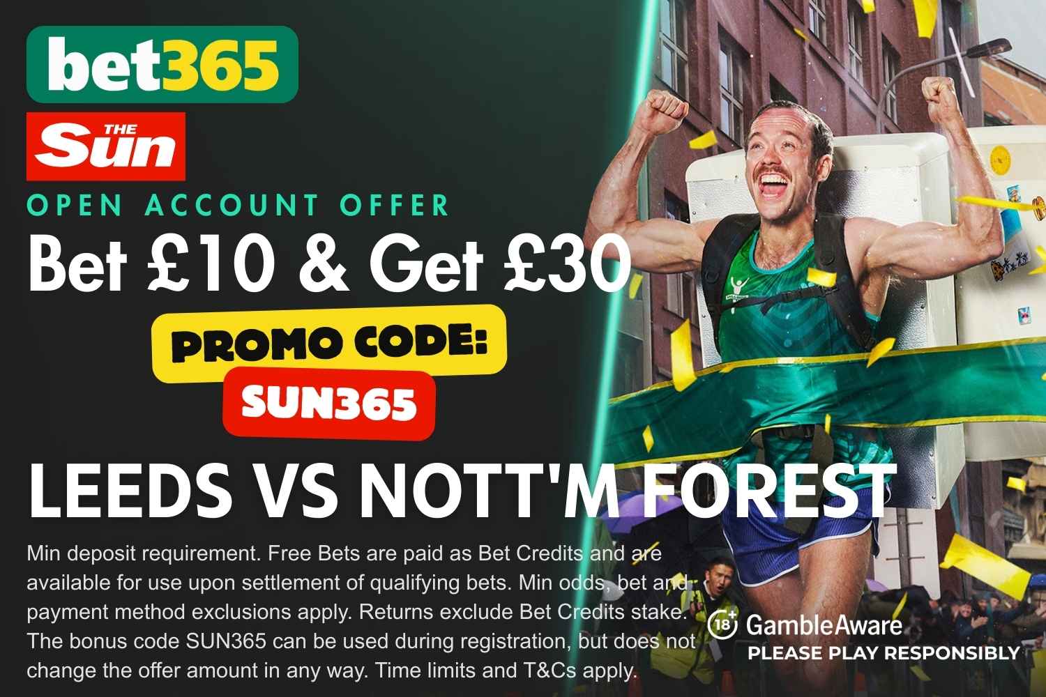 Leeds vs Nott'm Forest bet365 bonus code