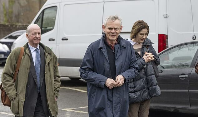 Martin Clunes and wife Philippa Braithwaite attended the Dorset Council meeting on Thursday