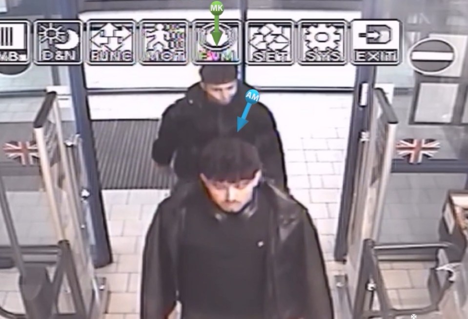 CCTV image of Ahmad Mulakhil and Mohammad Kabir entering a supermarket.