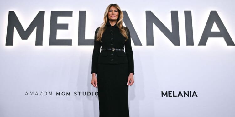 First lady Melania Trump attends the world premiere of Amazon MGM Studios' "Melania" Thursday at the Kennedy Center in Washington, D.C.