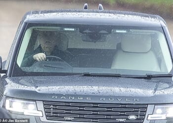 Andrew Mountbatten-Windsor has today been seen taking a solo drive after photos released in the Epstein files appear to show the disgraced royal crouched on all fours over a woman
