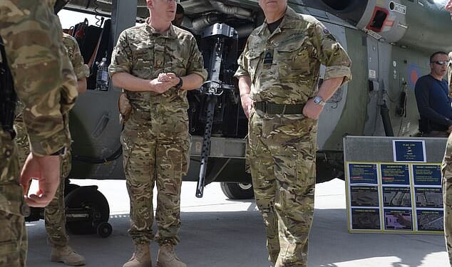 Andrew Mountbatten-Windsor is pictured here in July 2013 during a visit to the Joint Aviation Group Afghanistan at Camp Bastion