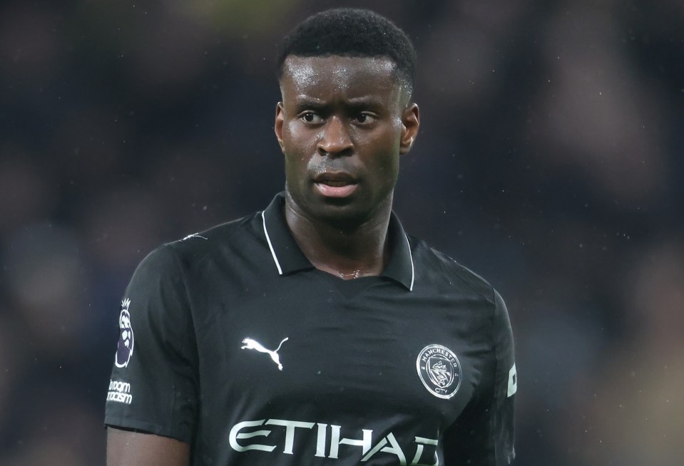 Manchester City's Marc Guéhi during a Premier League match.