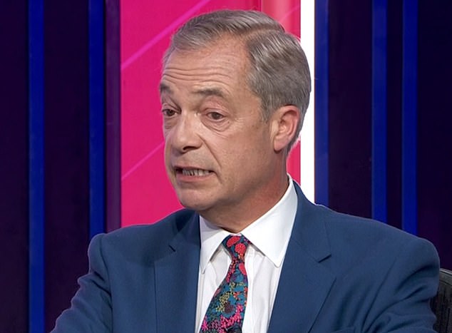 She told a US media conference of over-riding editorial policy to ensure more airtime for Reform leader Nigel Farage, seen here appearing on the BBC's Question Time in May 2024