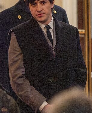 Beatlemania was well and truly back on Sunday as Paul Mescal, and Barry Keoghan filmed scenes for a new Beatles anthology in London (pictured, Mescal as Paul McCartney)