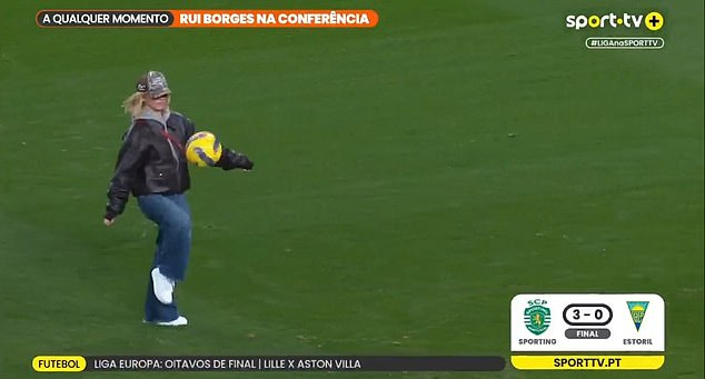 Sweeney showed impressive technique as she took to the pitch after Sporting's win