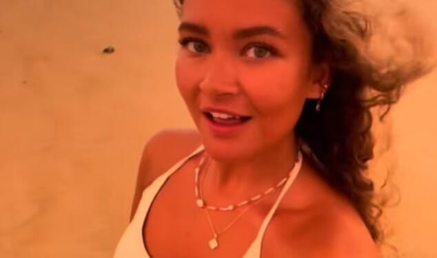 Millie McCarthy (pictured) filmed a video showing her ignoring K'gari dingo safety rules