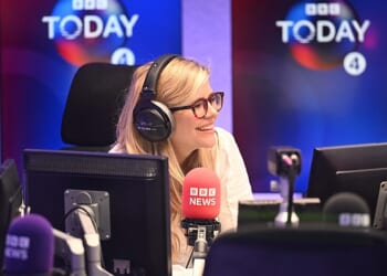BBC bosses are considering controversial new plans that would require Brits to pay a licence fee to listen to its radio channels. Pictured: Emma Barnett on the Today programme