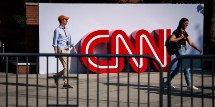 An exterior view of CNN's home at Turner Broadcasting's Techwood Campus in Atlanta is shown in June 2024.