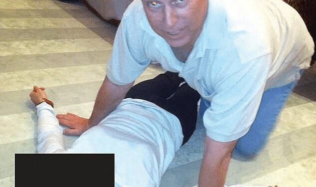 A bombshell disclosure from the vast Epstein Files this weekend included shocking pictures of the former Duke of York on his knees and crouching over a woman lying on the floor