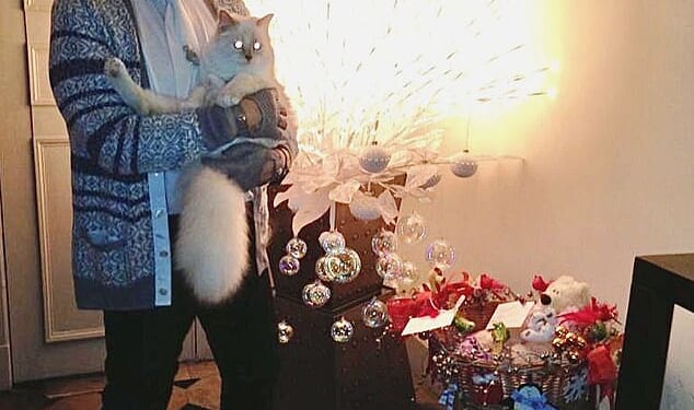 Karl Lagerfeld's cat Choupette (pictured together in 2016) was left $1.5million by the late designer who passed away in 2019 at the age of 85