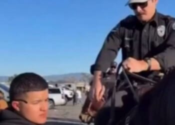 A tailgater in California gets into an altercation with police officers in January 2026.