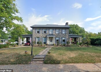 An outraged couple claim their new stunning five-bedroom home in Beaver, Pennsylvania home was ruined when they discovered Nazi symbols in its flooring tiles