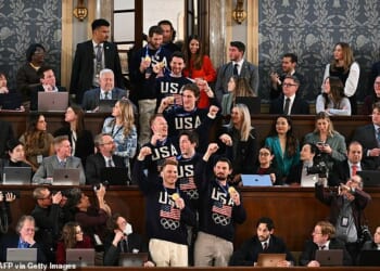 Some Democrats refused to give a standing ovation to the Team USA men's hockey stars