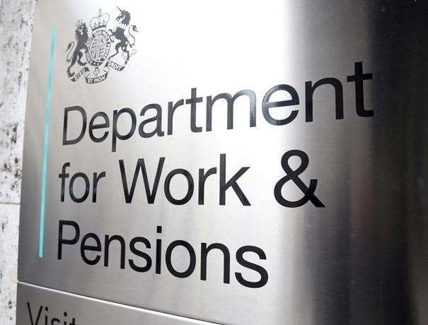 Sign for the Department for Work & Pensions.