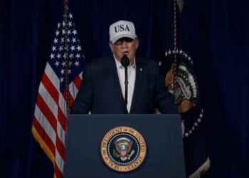 Donald Trump has condemned Iran's 'vicious' leaders' 47-year 'campaign of bloodshed and mass murder' as he announces strikes on the country