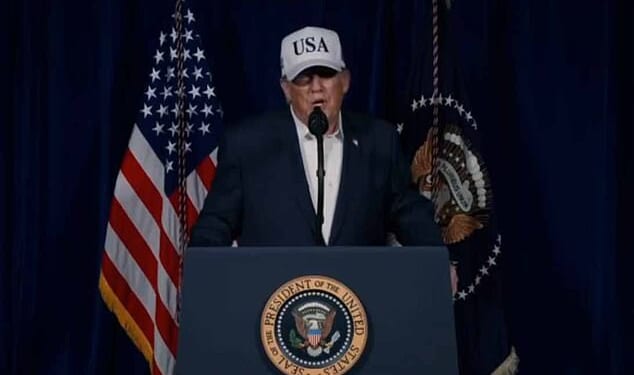 Donald Trump has condemned Iran's 'vicious' leaders' 47-year 'campaign of bloodshed and mass murder' as he announces strikes on the country