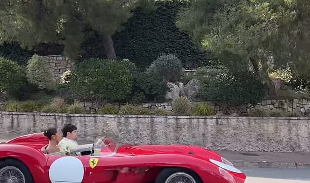 Charles Leclerc and his other half were seen driving away in a £9million Ferrari