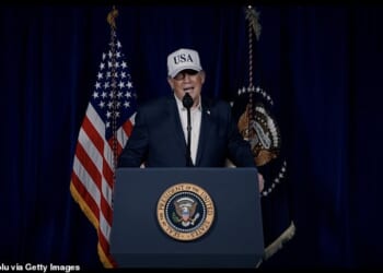 The president announced in a surprise video early Saturday that the US was engaged in a 'major' campaign to ensure Iran will never obtain a nuclear weapon