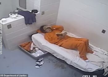 Surveillance footage released in the Epstein files of Ghislaine Maxwell, 64,  in her prison cell in the notorious Metropolitan Detention Center in Brooklyn in July of 2020