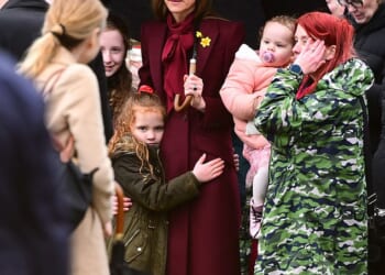 An adorable young fan of the Princess of Wales rushed to cuddle her during a meet-and-greet outside a Welsh art gallery - but wasn't so quick to let go