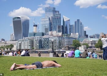 Temperatures today are expected to peak at an unseasonal 18C - a stark difference from weeks of rain and little sun