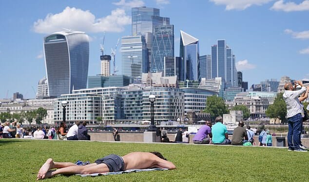 Temperatures today are expected to peak at an unseasonal 18C - a stark difference from weeks of rain and little sun