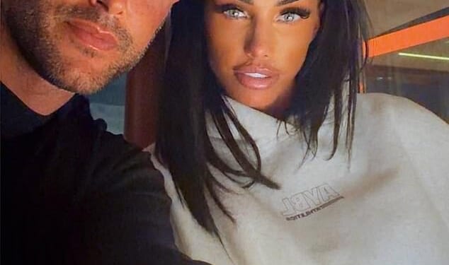 Katie Price posted this image of her with Lee Andrews on the engagement. His numerous ex-girlfriends have been urging Katie to dump him