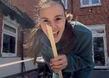 Holly Ramsay has shared a first glimpse inside her marital home with Adam Peaty in a new DIY video showcasing their chic furnishings on Instagram on Thursday