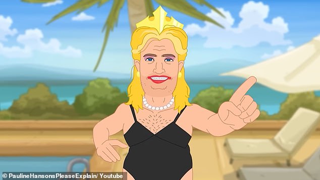 The song is a reworked version of Holly's 2002 hit Kiss Kiss and features lyrics taking aim at progressive politics, including references to trans issues, 'snowflakes' and 'cancel culture'