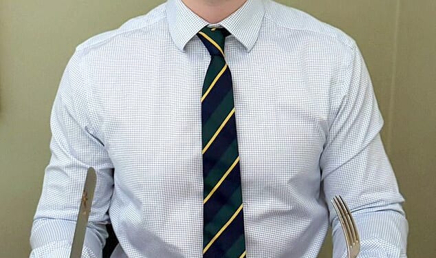 Shown above is myself eating a Robert F Kennedy Jr dinner with some minor alterations. I put seasoning on the steak and added a sauce, redcurrant jelly