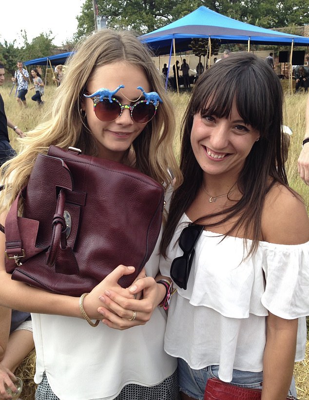 I climbed the ladder in the world of magazines at Sunday Times Style, Glamour and, finally, became senior fashion editor at Grazia (pictured with model Cara Delevingne)