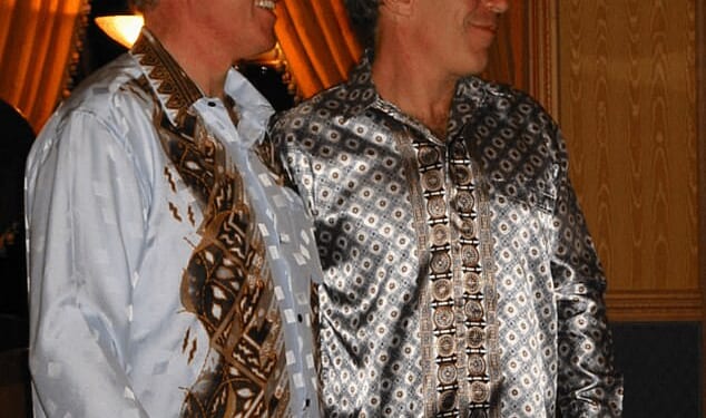 Former President Bill Clinton pictured with Jeffrey Epstein in an image released by the US Department of Justice