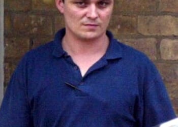 School caretaker Ian Huntley (pictured in August 2002) was jailed for life in December 2003 after murdering ten-year-olds Holly Wells and Jessica Chapman in Soham, Cambridgeshire