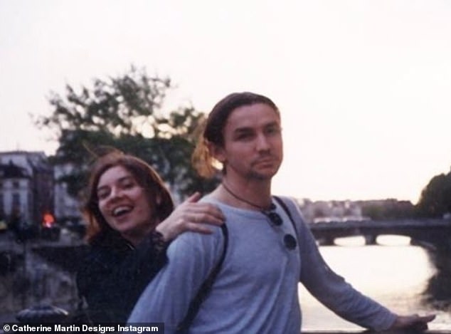 Baz and Catherine met in 1988 at the National Institute of Dramatic Art in Sydney, where she was studying design (pictured in their younger days)