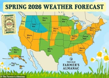 Americans could see a warmer than average spring this year in parts of the US