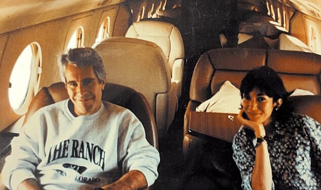 Booking records, flight logs, as well as fuel receipts - a part of the trove of documents released by the Department of Justice - show Jeffrey Epstein (pictured with Ghislaine Maxwell) flew to and from Britain over 60 times