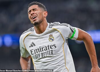 Jude Bellingham limped off the pitch in tears after appearing to suffer a nasty hamstring injury