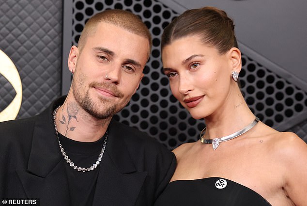 Both Justin and Hailey made a political statement on the red carpet, joining numerous other stars speaking out against the second Trump administration and US Immigration and Customs Enforcement with 'ICE OUT' pins