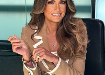 Karren Brady, 56, posted glamorous behind-the-scenes Instagram snaps from her time filming The Apprentice on Thursday