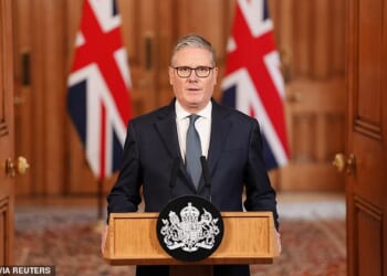 Speaking in Downing Street today, the Prime Minister said British planes are in the sky to 'protect our people'