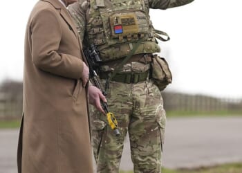 King Charles visited the Royal Regiment of Artillery at Baker Barracks in West Sussex on Thursday