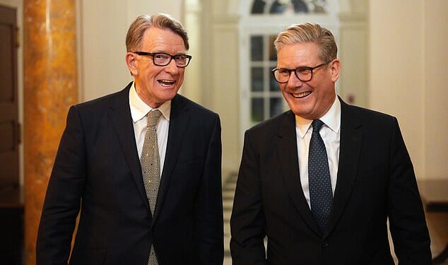 The PM was forced to sack Lord Mandelson from the key role of US ambassador last year after more revelations about Epstein