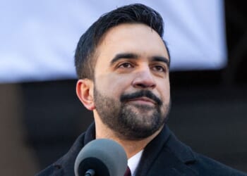 Mayor Zohran Mamdani, seen in a January photo, expressed his delight to once again be with the group as they prayed for the death of "infidels."