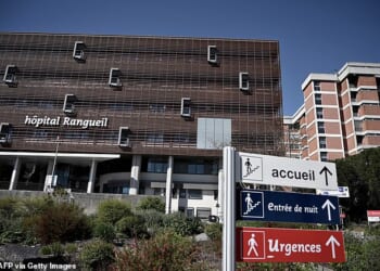 The unnamed 24-year-old rushed to the Rangueil Accident and Emergency unit in Toulouse, in the south west of the country, late on Saturday night