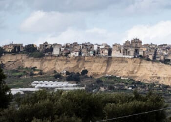This photograph shows a landslide in Niscemi on Jan. 28, 2026.