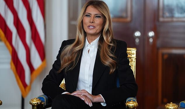 First Lady Melania Trump dismissed a question about Ghislaine Maxwell during an event at the White House